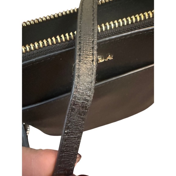 Furla Black Dome Crossbody Bag Chain Strap Gold Hardware - Picture 9 of 16